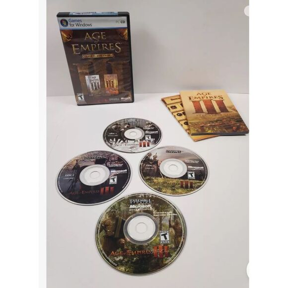 Age Of Empires 3 Gold Edition with warchiefs PC Game Windows PG 4 Discs and keys - Picture 4 of 6
